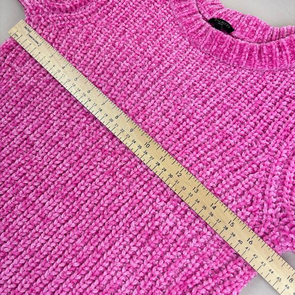 Talbots Petite Small Pink Soft Cozy Chenille Crewneck Sweater - Picture 7 of 10